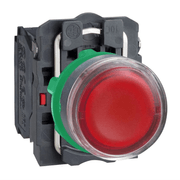 Botão Vermelho 22mm 600V Impulso Com Capa Protetora Silicone XB5AP42 Schneider