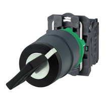 Comutador Knob Curto 3 Posições Com Retorno Preto 22mm 45 Graus XB5AD53 Schneider