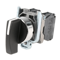 Comutador Knob Longo 2 Posições Metálico Preto 22mm 1NA Schneider