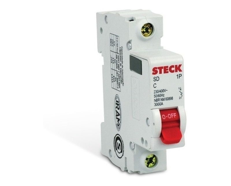 Disjuntor Mini Monopolar 4A Curva C 6KA SDZD61C04 Steck