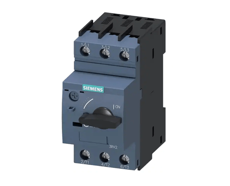 Disjuntor Motor Tripolar 4,5-6,3a 100Ka Sirius | Diagonal frontal esquerda do produto