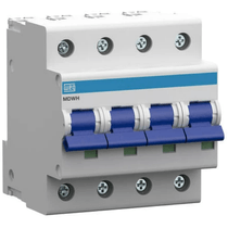 Disjuntor Mini Tetrapolar 63A 400VCA/250VCC C 10KA Mdwh Mdwhc634 Weg