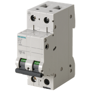Disjuntor Mini Bipolar 0,5A 220/380VCA Curva C 4,5KA 5SL32057MB Siemens
