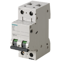 Disjuntor Mini Bipolar 16A 220/380VCA Curva C 4,5KA 5SL32167MB Siemens