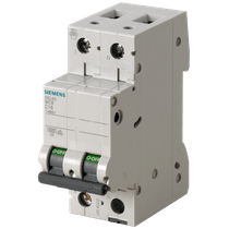 Disjuntor Mini Bipolar (1P+N) 63A 220VCA C 6KA Sentron 5Sl65637Mb Siemens
