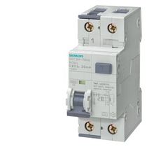 Disjuntor Diferencial Residual Bipolar 230VCA 16A 30MA 5Su1 5SU13547KK16 Siemens