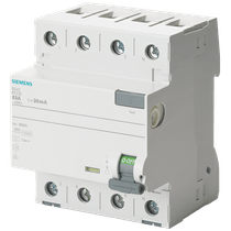 Disjuntor Diferencial Residual Tetrapolar 400VCA 80A 300MA 5SVCA 5SV36476 Siemens