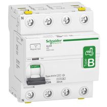 Disjuntor Diferencial Residual Tetrapolar B 230VCA 63A 30MA 10KA Acti9 A9Z51463 Schneider