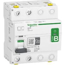Disjuntor Diferencial Residual Bipolar B 230VCA 25A 30MA 10KA Acti9 A9Z61225 Schneider