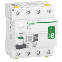 Disjuntor Diferencial Residual Tetrapolar B 400VCA 40A 30MA 10KA Acti9 A9Z61440 Schneider