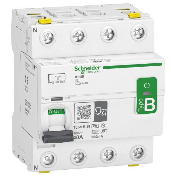 Disjuntor Diferencial Residual Tetrapolar B 400VCA 40A 300MA 10KA Acti9 ...