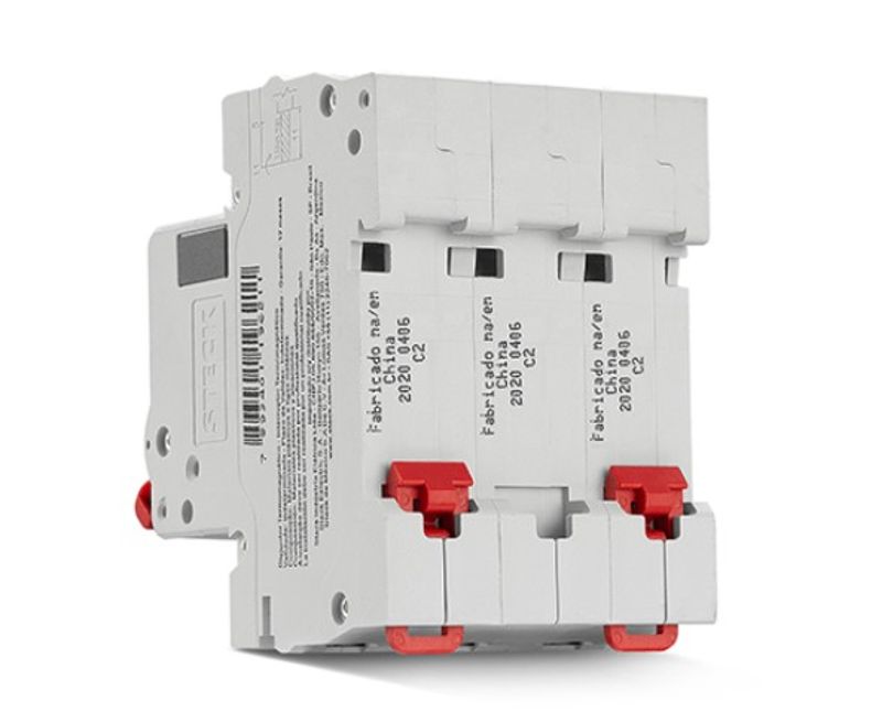 Disjuntor Mini Tripolar 2A Curva C 6KA SDZD63C02 Steck