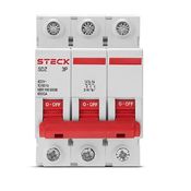 Disjuntor Mini Tripolar 16A Curva C 6KA SDZD63C16 Steck