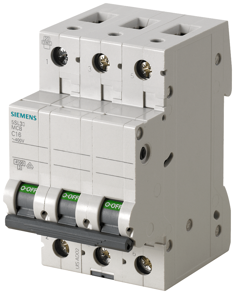 Disjuntor Mini Tripolar 40A 220/380VCA C 4,5KA Sentron 5Sl33407Mb