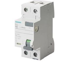 Disjuntor Diferencial Residual Bipolar 230VCA 63A 100MA 5SVCA 5SV34166 Siemens
