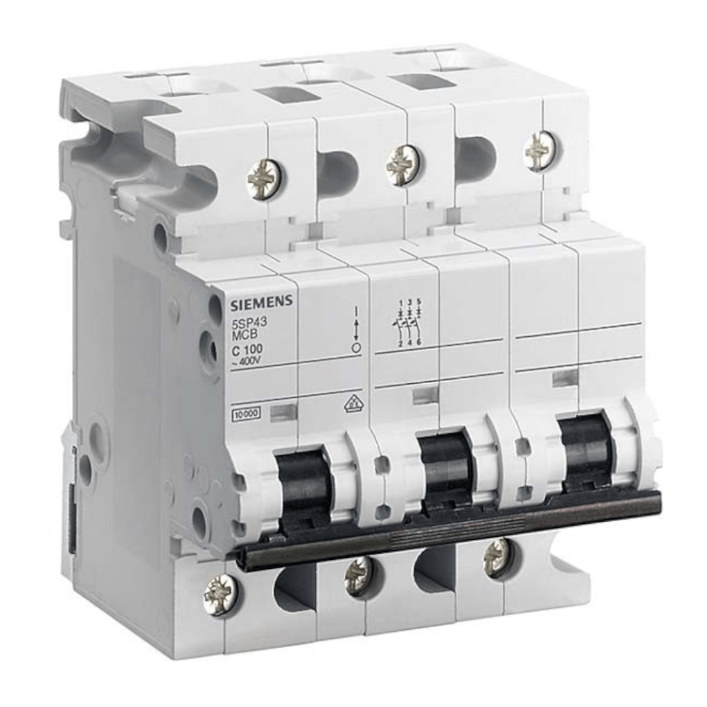 Disjuntor Mini Tripolar 100A 220/380V Curva C 10KA 5SP43917