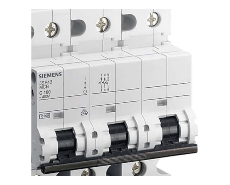 Disjuntor-Mini-Tripolar-100A-220-380V-Curva-C-10KA-5SP43917-Siemens | Dimensional - Imagem ampliada