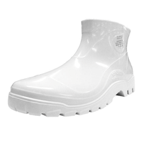 Bota Profissional Pvc Branca Cano Curto Com Forro Sem Biqueira Tamanho 43 STB515 Italbotas