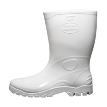 Bota Profissional Pvc Branca Cano Longo Com Forro Sem Biqueira Tamanho 41 CLBP2505 Italbotas