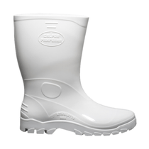 Bota Profissional Pvc Branca Cano Longo Com Forro Sem Biqueira Tamanho 41 CLBP2505 Italbotas