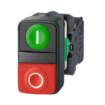 Botão Duplo Plástico Verde e Vermelho 22mm XB5AL73415 Schneider