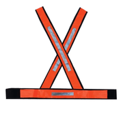 Colete Sinal Em X Pvc Velcro Laranja Com Refletor Diurno DIURNO423 Brascamp
