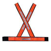 Colete Sinal Em X Pvc Velcro Laranja Com Refletor Diurno DIURNO423 Brascamp