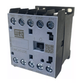 "Contator Tripolar 9a 220V 50/60Hz Mini Cwc0 CWC091030V26 WEG - Imagem ilustrativa - Posição frontal virado para esquerda "