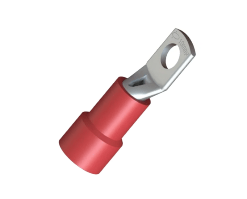 Terminal Elétrico Olhal Pré-Isolado 10mm2 Vermelho TPT108 INTELLI | Imagem ilustrativa - Objeto inclinado para esquerda