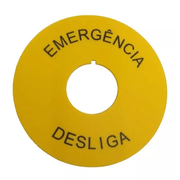Plaqueta Botão Emergência D90Mm 22Mm Amarelo Z22390 Ace Schmersal