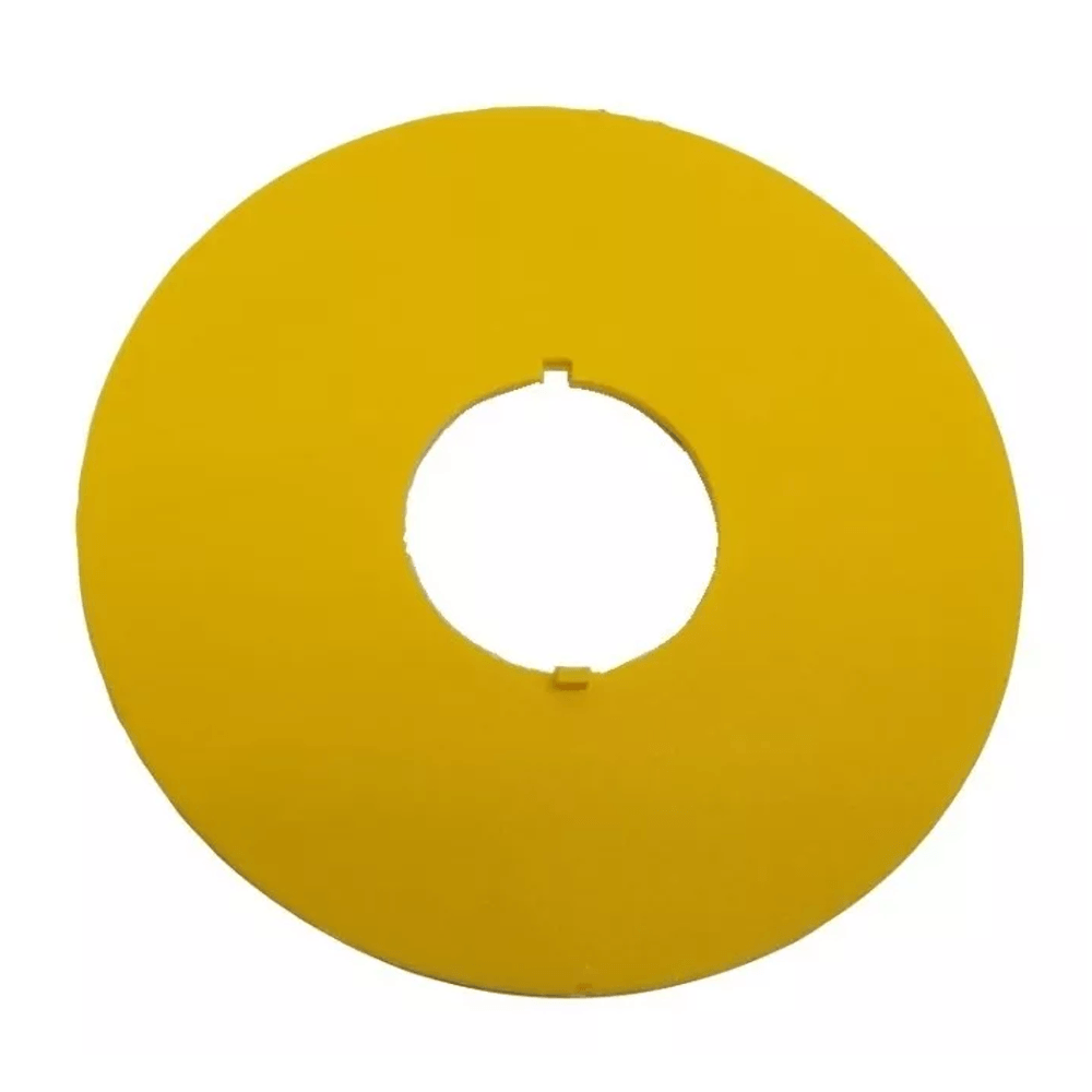 Plaqueta Botão Emergência D90Mm 22Mm Amarelo Z22390 | Dimensional