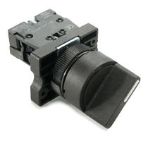 Comutador Seletora Knob Curto 2 Posições Preta 22MM Na Nap290/01 Ace