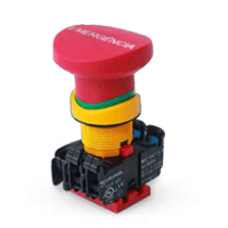 Botão Cogumelo 40mm Vermelho 22mm Gravação Emergência CLE240KSVAR01 Ace Schmersal