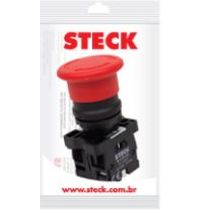 Botão Cogumelo Vermelho 30mm 1NF Impulso SLPFN1R3NF Steck