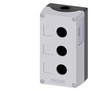 Botoeira Vazia Plástica Cinza 3 Furos 22mm 3SU18030AA000AB1 Siemens