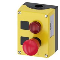 Botoeira Montada Termoplástico Amarelo Parad Emergência 2 Botões 1NA+1NF 3SU18020NB002AB2 Siemens
