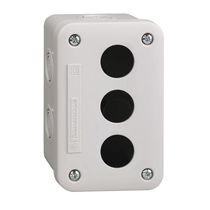 Botoeira Vazia Plástica Cinza 3 Furos 22mm XALE3 Schneider