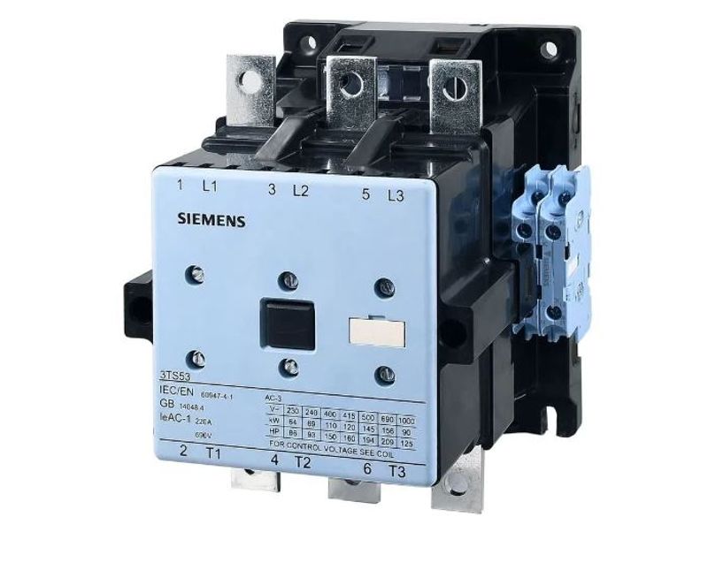 Contator Tripolar 205A 110VCA 50/60Hz 2NA+2NF 3TS53220AG2 Siemens - Dimensional | Visão geral do produto - Posição frontal