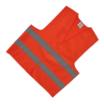 Colete Sinalização Blusão Poliéster Zíper cor Laranja com Refletivo Logotipo FEMSA sem Bolso Tamanho M - BIRO UNIFORME