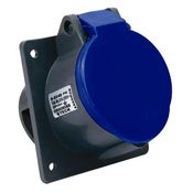 Tomada Embutir 3 Polos + Neutro + Terra 32A 240V Azul IP44 SN5249 Steck