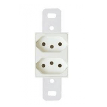 Modulo Tomada 2 Modulos Branco 2 Polos + Terra 20A 250V Klin WEG