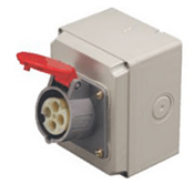 Tomada Embutir Fêmea 3 Polos + Terra 16A 240V Azul IP44 SP4009 Steck