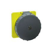 Tomada Embutir Fêmea 3 Polos + Terra 16A 130V Amarelo IP44 S4044 Steck
