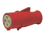 Plugue Industrial Fêmea 3 Polos + Neutro + Terra 16A 380-440V Vermelho SN5076 Steck