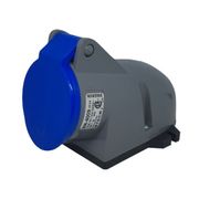 Tomada Sobrepor 3 Polos + Terra 32A 240V Azul 9H IP44 SN4209 Steck