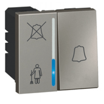 Módulo Interruptor 2Tec Campainha Embutir 2Módulo Cinza Quad Arteor 572557 Pial Legrand