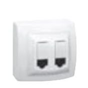 Tomada Telefone Rj45+Rj11 5E 1Módulo Branco Com Placa Branco Br Sist X 675048 Pial Legrand