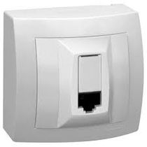 Tomada Telefone Rj45 6 1 Módulo Branco Com Placa Branca Sistema X Lcs2 675046 Pial Legrand