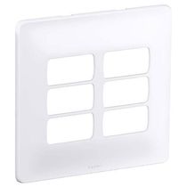Placa 6 Postos 4X4" Branco Thesi M9P6 Pial Legrand