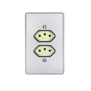 Tomada 2 Módulo Marf 2P+T 10A 250V Com Placa 4X2" Cinza Silentoque 054345 Pial Legrand